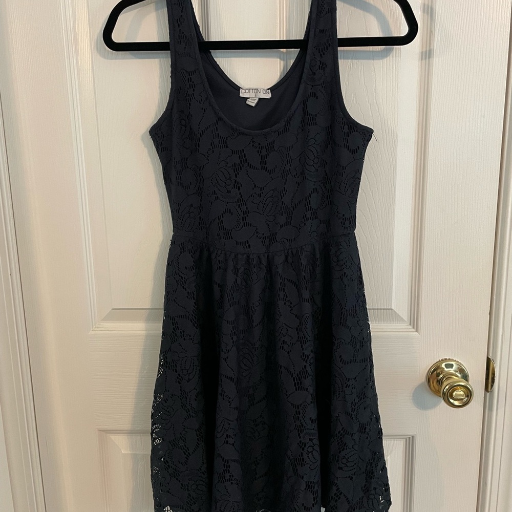 Cotton On Blue Sleeveless Fit and Flare Dress